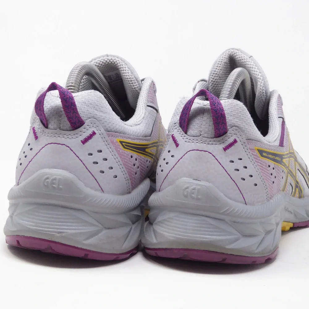 Asics Womens Gel-Venture 9 Running Shoes Grey Purple Trail Sneakers 10